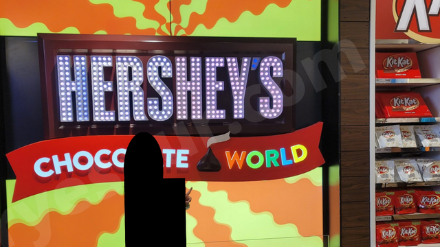 Hershey's Chocolate World Times Square（ハーシーズチョコレートワールドタイムズスクエア　入り口入ってすぐ　インテリア