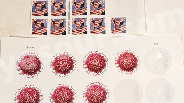 アメリカ　フォーエバースタンプ切手シート　ドメスティックとグローバル