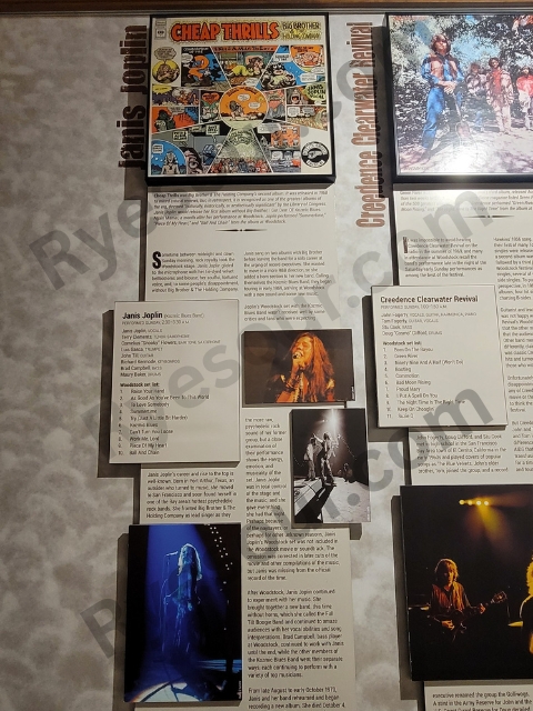 Janis joplin Information display at Bethel Woods Center for the Arts