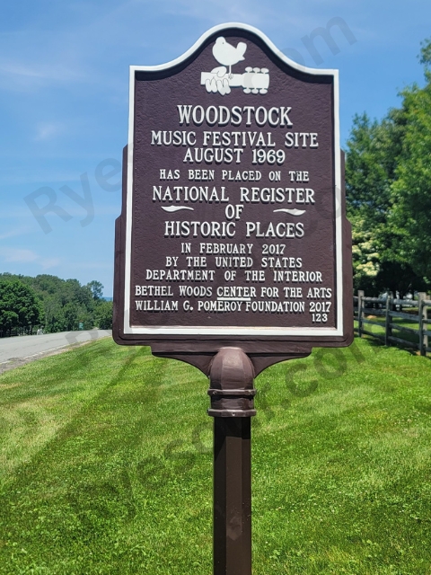 Bethel Woods Center for the Arts Registered as National Register of Historic Places Sign