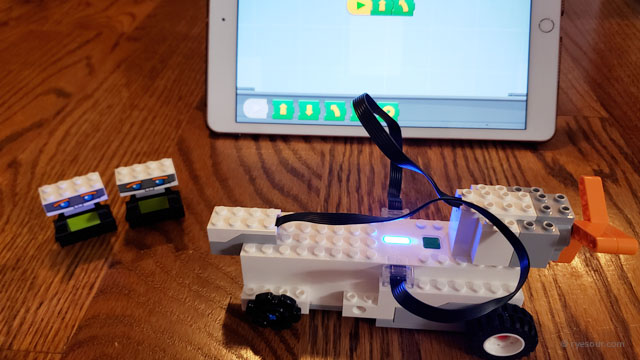 レゴブースト　アプリ　LEGO BOOST APP　の画面　ブロック　コード　サンプル　例　モーターを繋げたところ