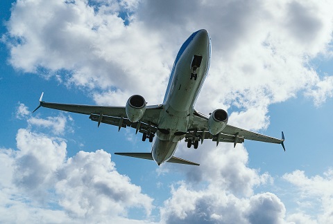an airplane in sky