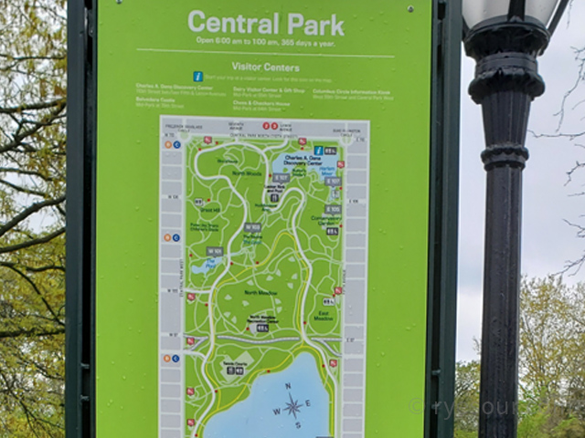 ニューヨーク　セントラルパーク　地図　一部