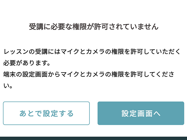 ソエルのマイクとカメラに許可