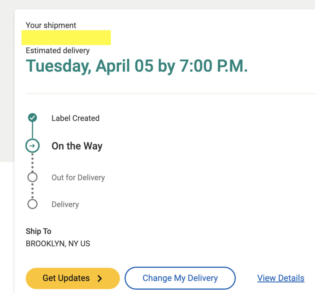 ヤマト国際宅急便　日本からアメリカへ送った時の問い合わせ実例　UPSウェブサイトで追跡・トラッキング　レシート　Email リアルタイム