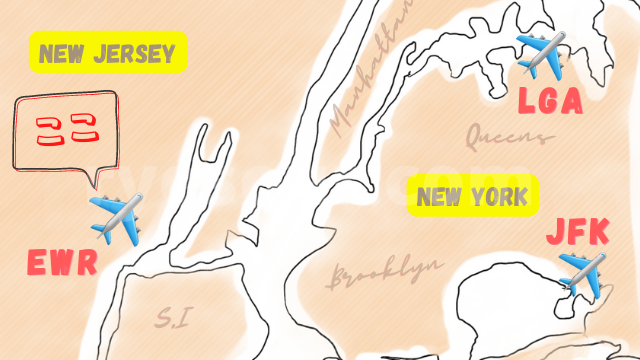 ニューヨーク空港地図　ニューアーク空港MAP