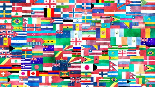World Flags 世界中の国旗のイラスト
