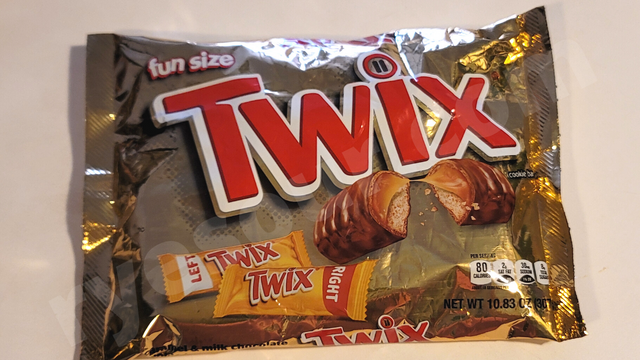アメリカで買ったTwixチョコレートバー　Funsize バッグ　外袋
