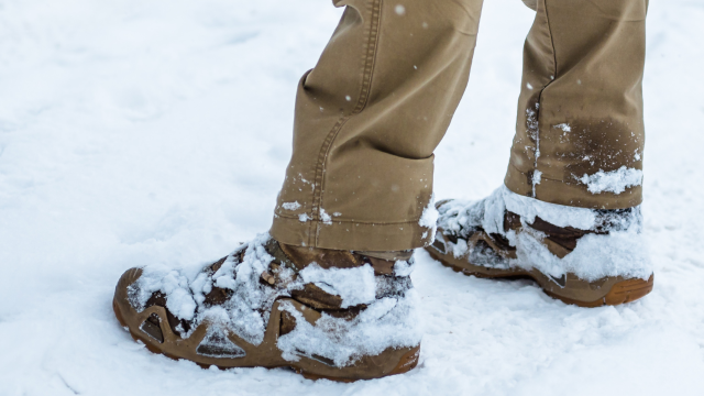 Tactical Boots on snow day タクティカルブーツ　雪の日